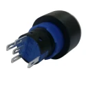 RS PRO Illuminated Push Button Switch Momentary Panel Mount SPDT Blue LED 22.2 mm Cutout IP65 250 V AC 175-8412