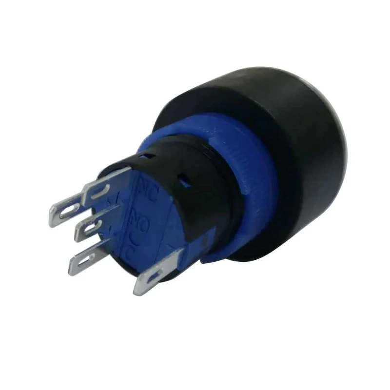 RS PRO Illuminated Push Button Switch Momentary Panel Mount SPDT Blue LED 22.2 mm Cutout IP65 250 V AC 175-8412