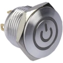 RS PRO Illuminated Momentary Push Button Switch, Panel Mount, 16 mm Cutout, SPST, Green LED, IP67, 36 V dc 175-8484