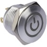 RS PRO Illuminated Momentary Push Button Switch, Panel Mount, 16 mm Cutout, SPST, Green LED, IP67, 36 V dc 175-8484