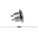 RS PRO Illuminated Momentary Push Button Switch, Panel Mount, 16 mm Cutout, SPST, Green LED, IP67, 36 V dc 175-8484