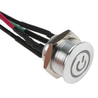 RS PRO Illuminated Push Button Switch Momentary Panel Mount SPST Red LED IP67 36 V dc 175-8511