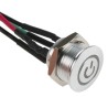 RS PRO Illuminated Push Button Switch Momentary Panel Mount SPST Red LED IP67 36 V dc 175-8511