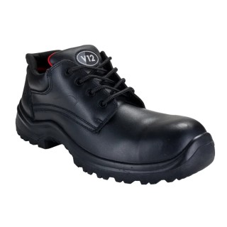V12 Footwear Oxen Black Composite Safety Shoes UK Size 11 EU Size 46, EN ISO 20345:2011 S3 SRC, Lace Up V6411.01/11