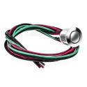RS PRO Illuminated Momentary Push Button Switch, Panel Mount, 16 mm Cutout, SPST, Green LED, IP67, 36 V dc 175-8579