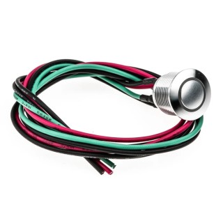 RS PRO Illuminated Momentary Push Button Switch, Panel Mount, 16 mm Cutout, SPST, Green LED, IP67, 36 V dc 175-8579
