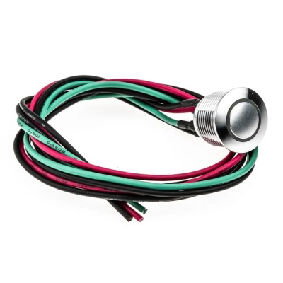 RS PRO Illuminated Momentary Push Button Switch, Panel Mount, 16 mm Cutout, SPST, Green LED, IP67, 36 V dc 175-8579