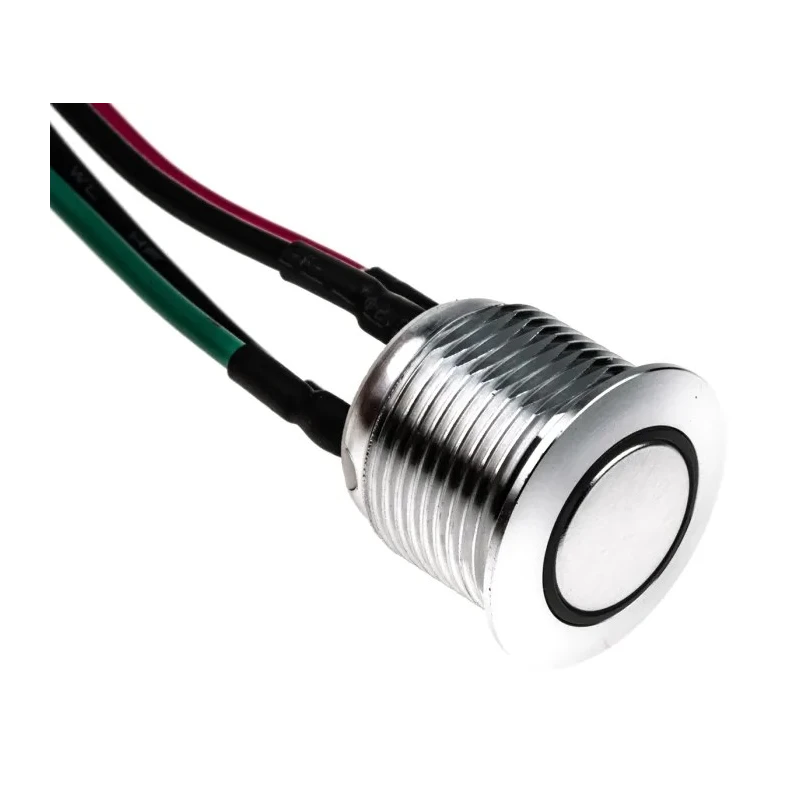 RS PRO Illuminated Momentary Push Button Switch, Panel Mount, 16 mm Cutout, SPST, Green LED, IP67, 36 V dc 175-8579