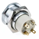 RS PRO Illuminated Push Button Switch Latching Panel Mount 16 mm Cutout SPST Blue LED IP67 36 V dc 175-9154