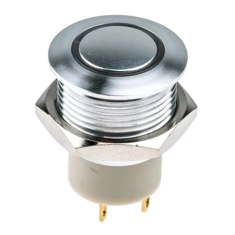 RS PRO Illuminated Push Button Switch Latching Panel Mount 16 mm Cutout SPST Blue LED IP67 36 V dc 175-9154
