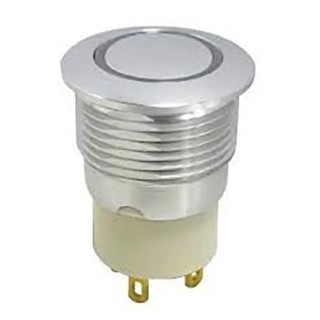RS PRO Illuminated Push Button Switch Latching SPST Panel Mount 16 mm Cutout Blue LED IP67 36V dc 175-9155