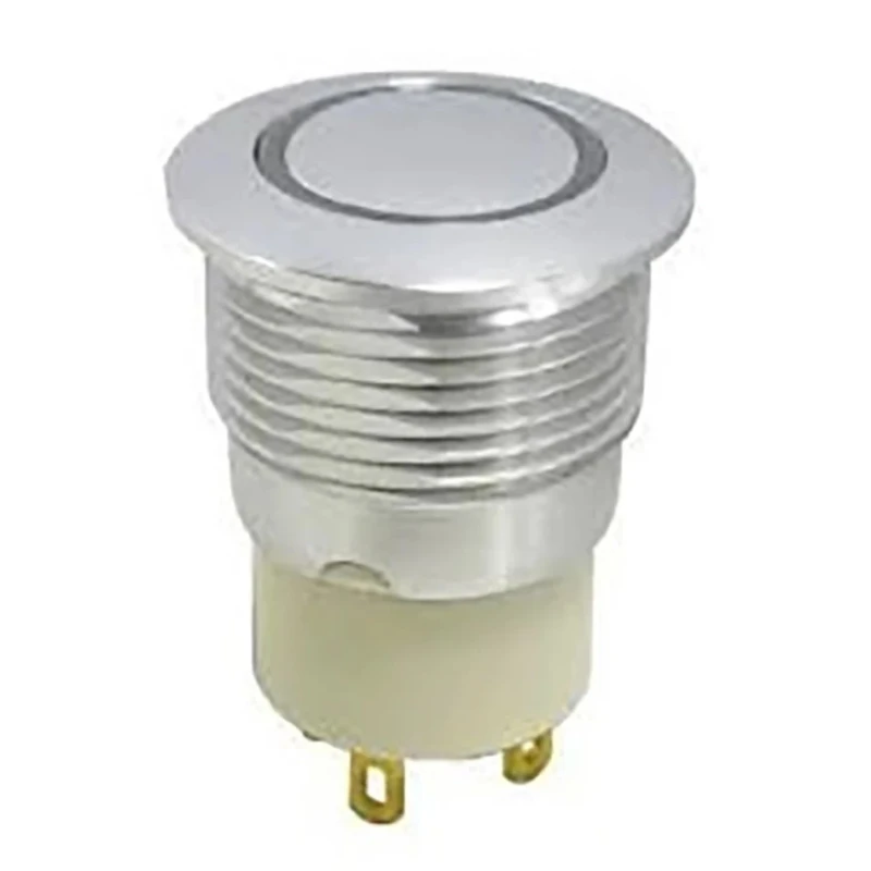 RS PRO Illuminated Push Button Switch Latching SPST Panel Mount 16 mm Cutout Blue LED IP67 36V dc 175-9155