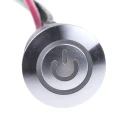 RS PRO Illuminated Momentary Push Button Switch Panel Mount 16 mm Cutout SPST Blue LED IP67 36 V dc 175-8727