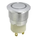 RS PRO Illuminated Latching Push Button Switch, Panel Mount, 16 mm Cutout, SPST, White LED, IP67, 36 V DC 175-9168