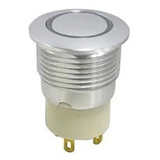RS PRO Illuminated Latching Push Button Switch, Panel Mount, 16 mm Cutout, SPST, White LED, IP67, 36 V DC 175-9168
