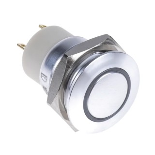 RS PRO Illuminated Push Button Switch Latching 16 mm Cutout SPST Green LED IP67 36 V dc 175-9160