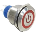 RS PRO Illuminated Momentary Push Button Switch, Panel Mount, 22.2 mm Cutout, SPDT, Red LED, IP67, 250 V AC 3, 5A 175-9233