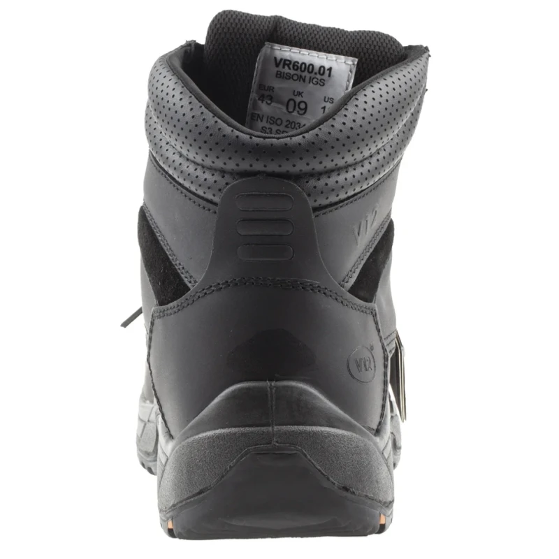 V12 Footwear Bison Black Composite Toe Capped Safety Boots Lace Up EN ISO 20345:2011 S3 HRO SRC VR600.01/09