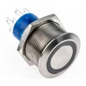RS PRO Illuminated Momentary Push Button Switch, Panel Mount, 22.2 mm Cutout, DPDT, Red LED, IP67, 250 V AC 175-9234