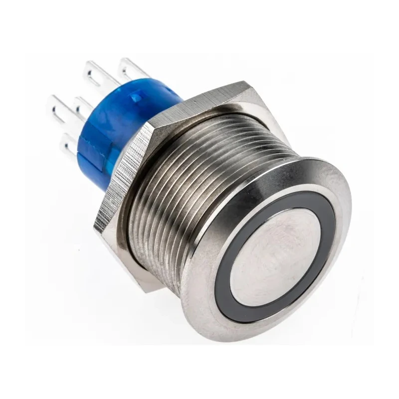 RS PRO Illuminated Momentary Push Button Switch, Panel Mount, 22.2 mm Cutout, DPDT, Red LED, IP67, 250 V AC 175-9234