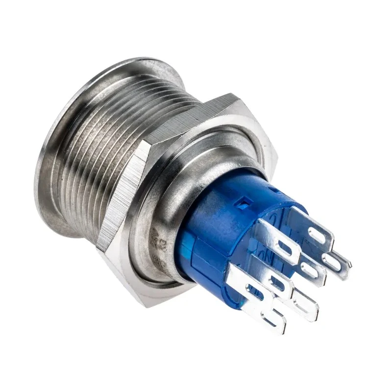 RS PRO Illuminated Momentary Push Button Switch, Panel Mount, 22.2 mm Cutout, DPDT, Red LED, IP67, 250 V AC 175-9234