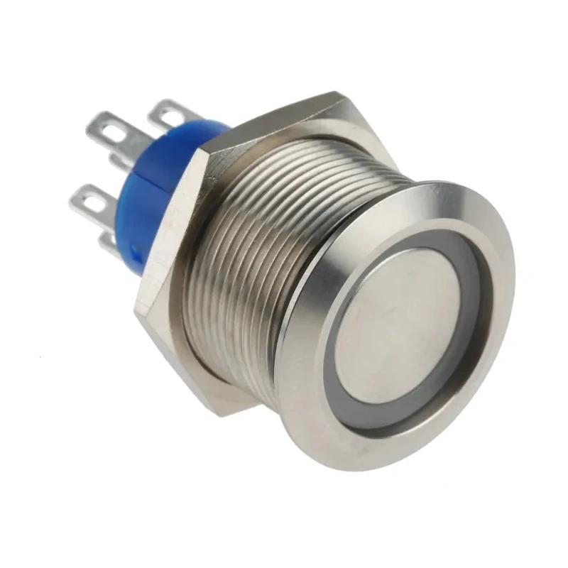 RS PRO Illuminated Momentary Push Button Switch Panel Mount DPDT Red LED IP67 250V 3,5A 175-9239