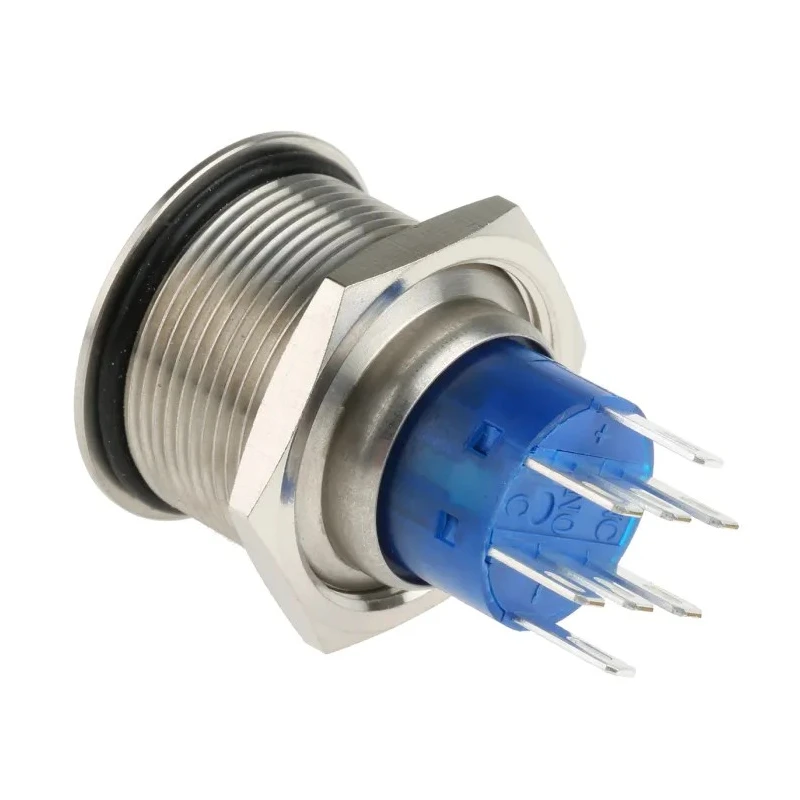 RS PRO Illuminated Momentary Push Button Switch Panel Mount DPDT Red LED IP67 250V 3,5A 175-9239