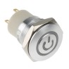RS PRO Illuminated Push Button Switch Latching Panel Mount 16 mm Cutout SPST Green Red LED IP67 36 V dc 175-9290