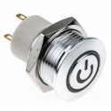 RS PRO Illuminated Push Button Switch Latching Panel Mount SPST 16 mm Cutout Green LED IP67 36 V dc 175-9296