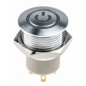 RS PRO Illuminated Push Button Switch Latching Panel Mount SPST 16 mm Cutout Green LED IP67 36 V dc 175-9296