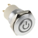 RS PRO Illuminated Push Button Switch Latching SPST Red LED 16 mm Cutout Panel Mount IP67 36 V dc 175-9303