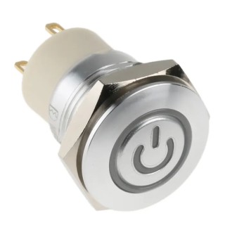 RS PRO Illuminated Push Button Switch Latching SPST Red LED 16 mm Cutout Panel Mount IP67 36 V dc 175-9303
