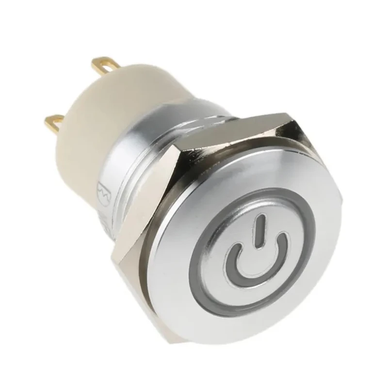 RS PRO Illuminated Push Button Switch Latching SPST Red LED 16 mm Cutout Panel Mount IP67 36 V dc 175-9303