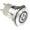 RS PRO Illuminated Latching Push Button Switch, Panel Mount, 16 mm Cutout, SPST, Green LED, IP67, 36 V dc 175-9308