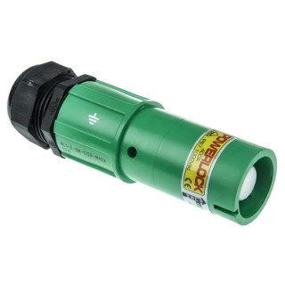 ITT Cannon Veam Powerlock IP67 Green Cable Mount 1P Straight Industrial Power Connector 400A 1kV NLS-E-GN-S120-M40A