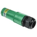 ITT Cannon Veam Powerlock IP67 Green Cable Mount 1P Straight Industrial Power Connector 400A 1kV NLS-E-GN-S120-M40A