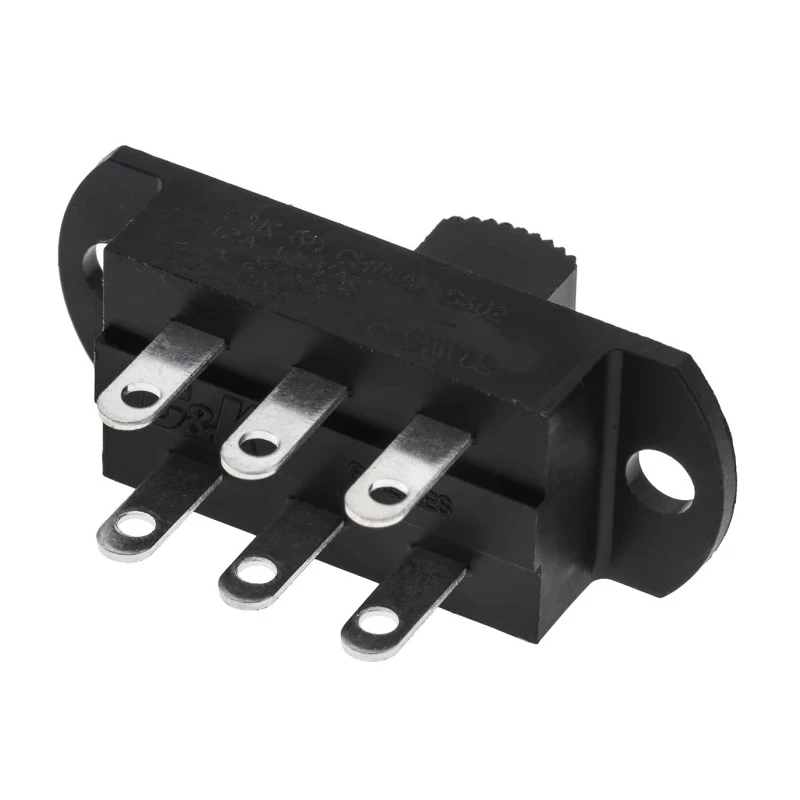 C & K Panel Slide Switch DPDT 12A Nylon S602031SS03Q