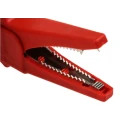Staubli Red Crocodile Clip Brass Contact 32A Insulated Nylon, Wide Jaw Opening 20mm 66.9755-22