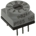 Hartmann Rotary Coded DIP Switch PT65102, Slotted Head, Flux Sealed, Gold Plated Contacts, 150mA @ 24Vdc, Germany