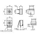 Hartmann Rotary Coded DIP Switch PT65102, Slotted Head, Flux Sealed, Gold Plated Contacts, 150mA @ 24Vdc, Germany