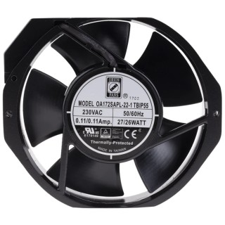 RS PRO AC Axial Fan 230V AC 28W 387.4 m³/h 3400 RPM Ball Bearing IP55 IP55