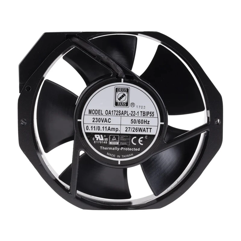 RS PRO AC Axial Fan 230V AC 28W 387.4 m³/h 3400 RPM Ball Bearing IP55 IP55