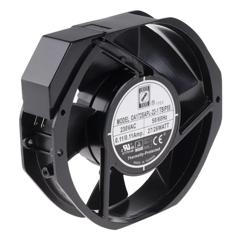 RS PRO AC Axial Fan 230V AC 28W 387.4 m³/h 3400 RPM Ball Bearing IP55 IP55