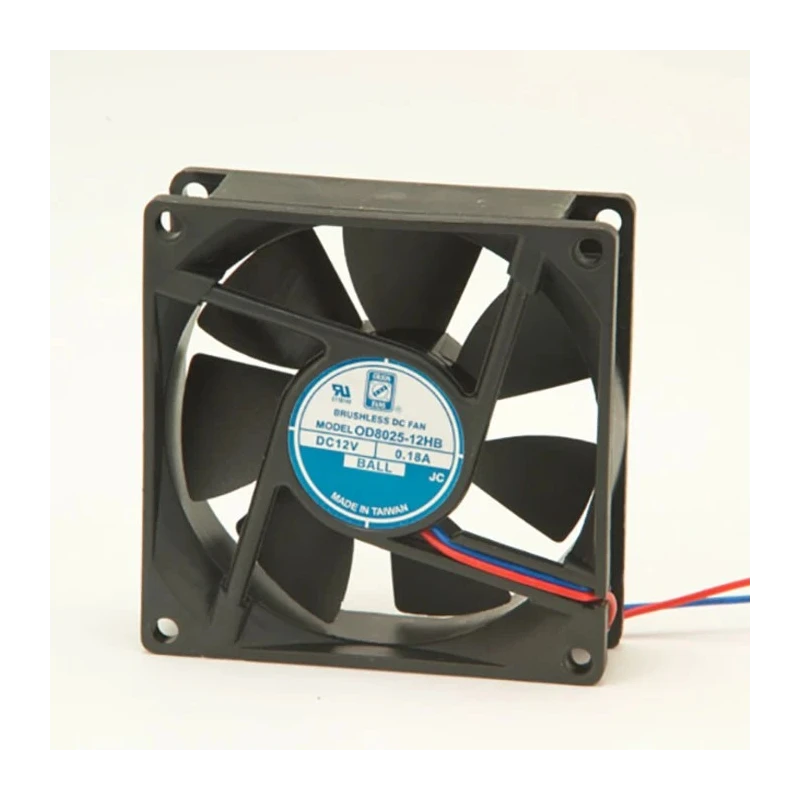 RS PRO Axial Fan 12V DC 68 m³/h Airflow 1.8 W Power 180 mA Max IP55 80mm x 80mm x 25mm IP55