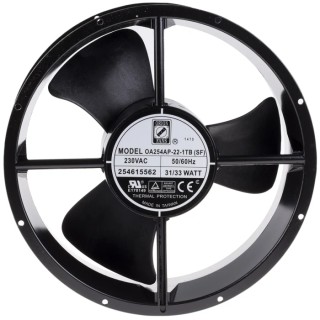 RS PRO AC Axial Fan 230V AC 33W 934.4 m³/h 140mA Max IP55 254mm Frame IP55