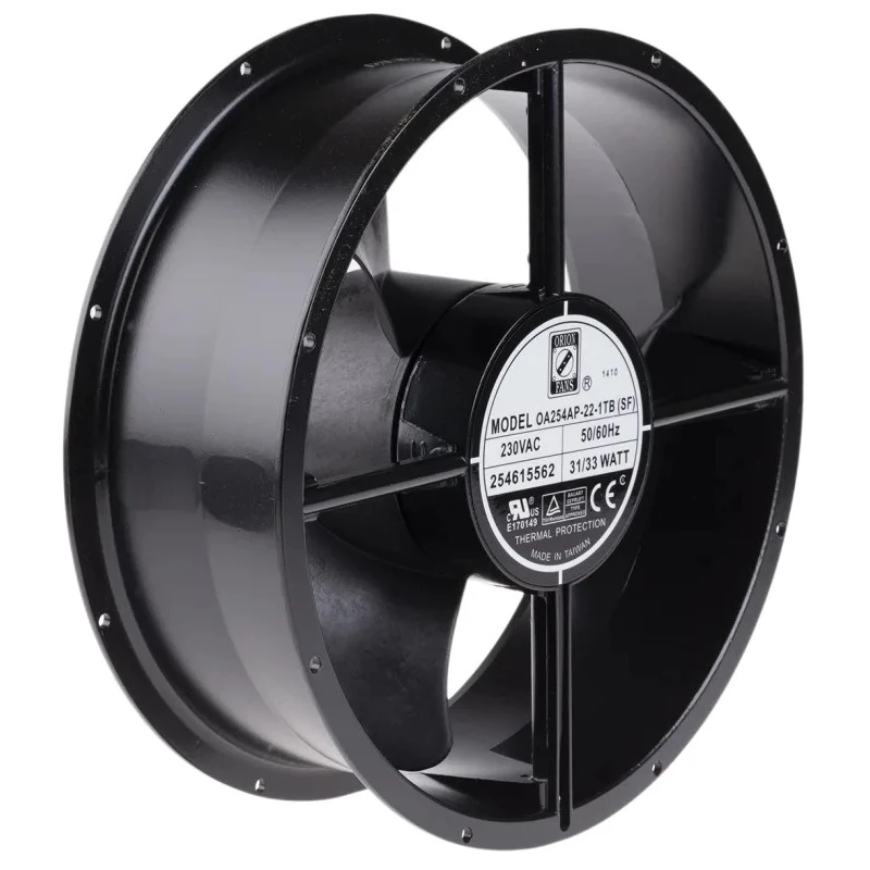 RS PRO AC Axial Fan 230V AC 33W 934.4 m³/h 140mA Max IP55 254mm Frame IP55
