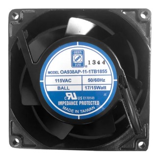 RS PRO 230V AC Axial Fan 93.4 m³/h Airflow 15W Power IP55 92x92x38 mm IP55