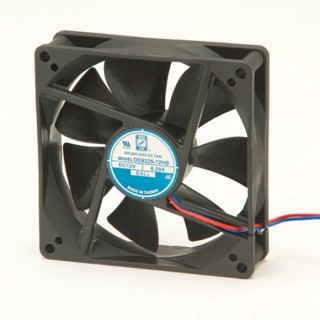 RS PRO Axial Fan, 12V DC, 3W Power, 240mA Max Current, 90 m³/h Air Flow, , 92 x 92 x 25 mm, Ball Bearing, Brushless IP55