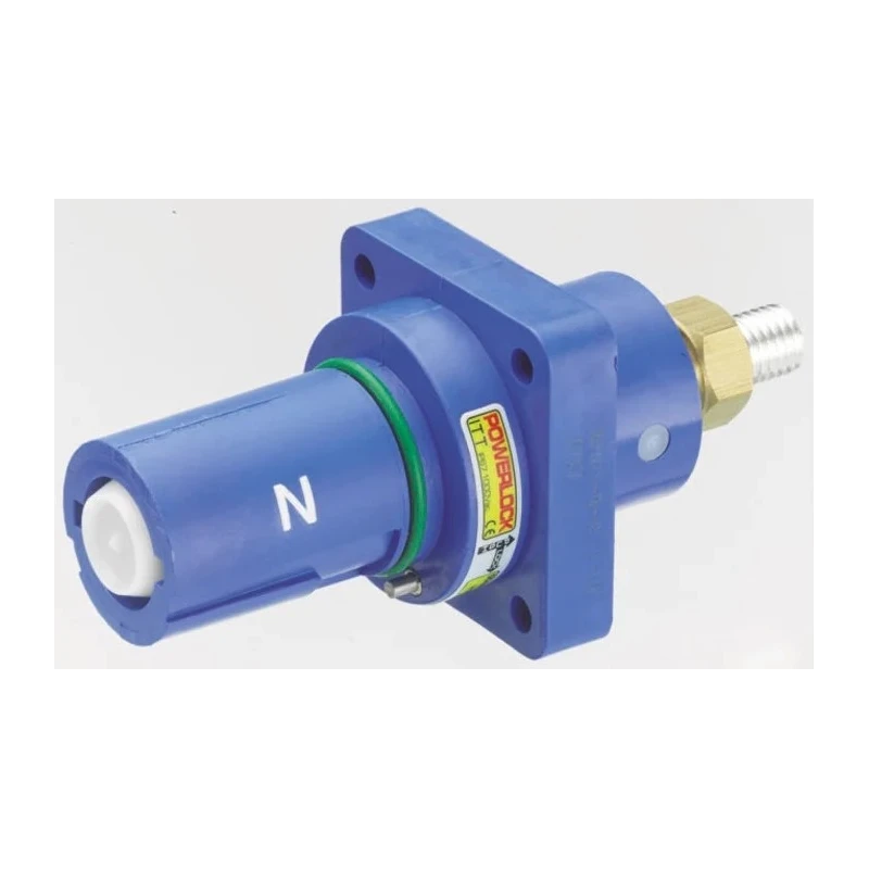 ITT Cannon Industrial Power Connector Panel Mount 660A 1kV IP65 IP67 Veam Powerlock NPDFT-N-BL-L-T6