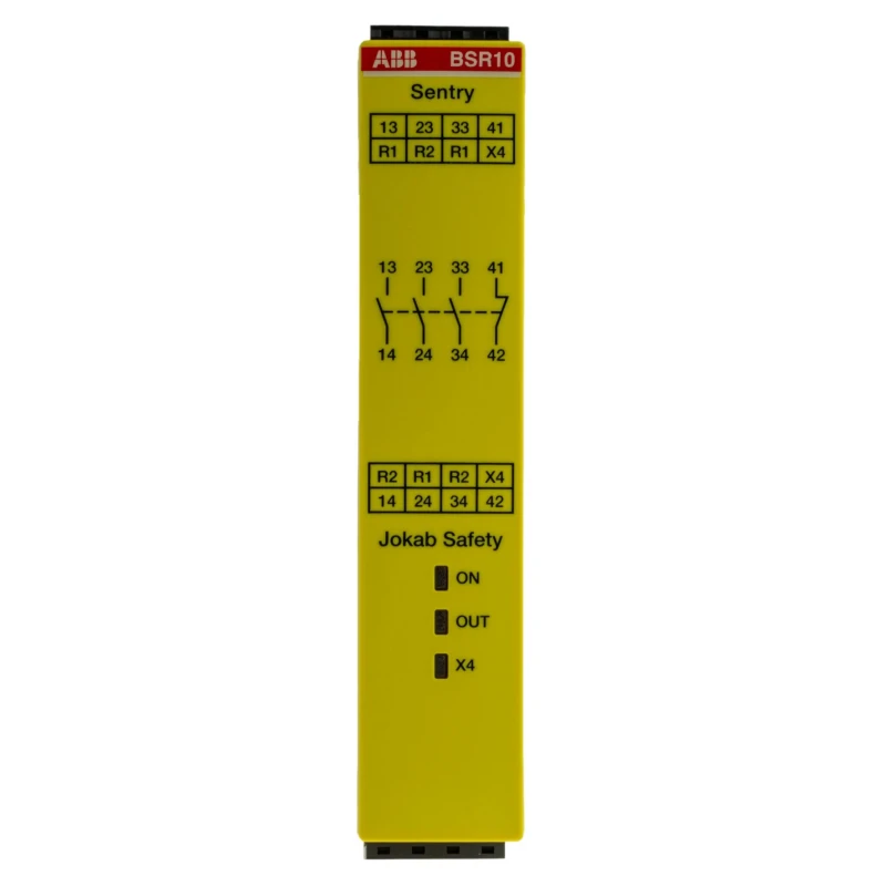 ABB Jokab 24V dc Safety Relay with 4 Safety Contacts and 3 Contact Configuration BSR10